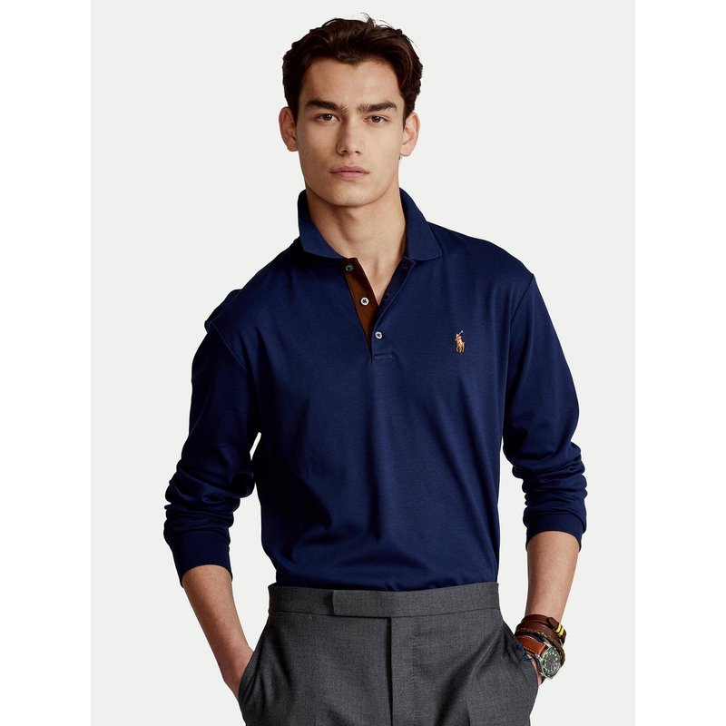 Polo Ralph Lauren Poloshirt 710671785001 Dunkelblau Slim Fit