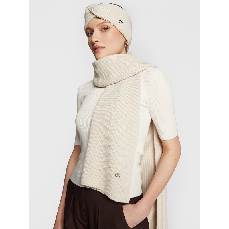 Schal Calvin Klein Re-Lock K60K610415 Beige