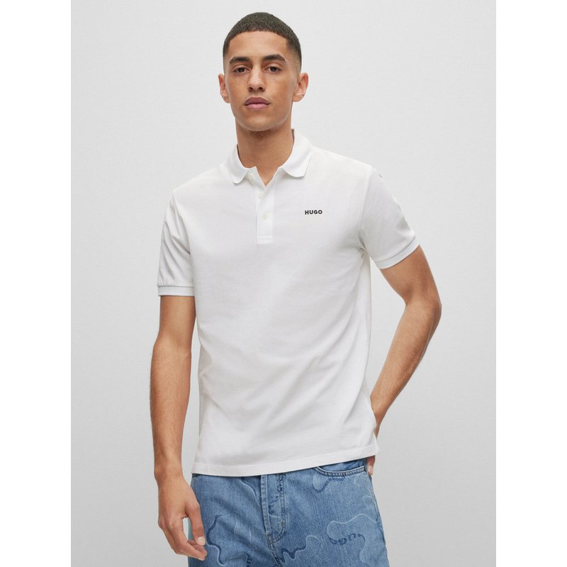 Hugo Poloshirt Donos222 50466182 Weiß Regular Fit