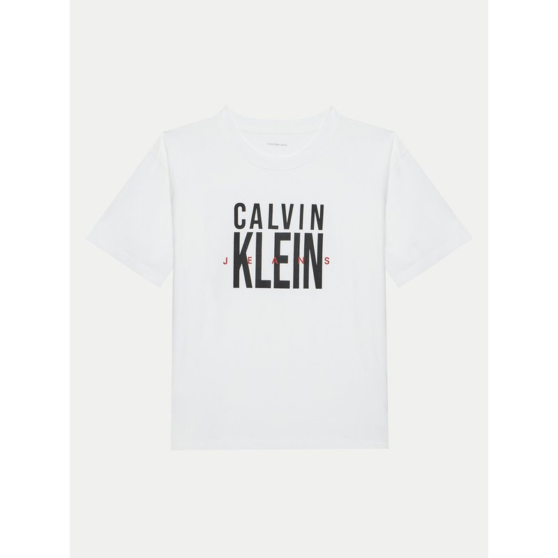 Calvin Klein Jeans T-Shirt Bold Graphic IB0IB02448 Weiß Relaxed Fit