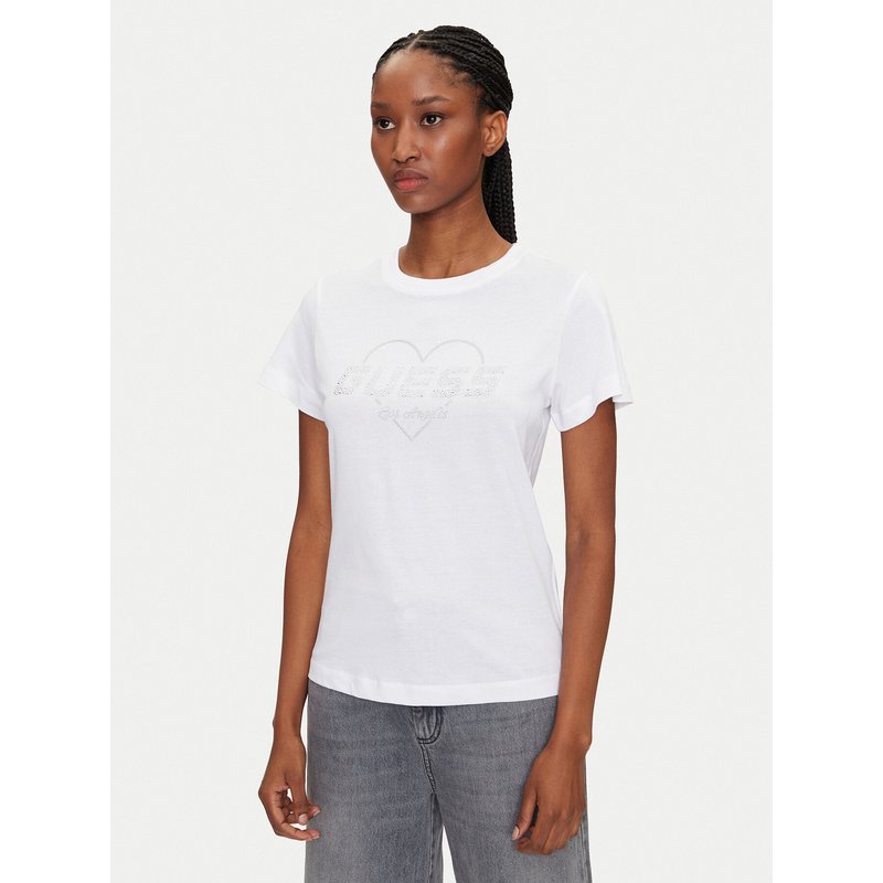 Guess T-Shirt V5GI10 K9RM1 Weiß Regular Fit