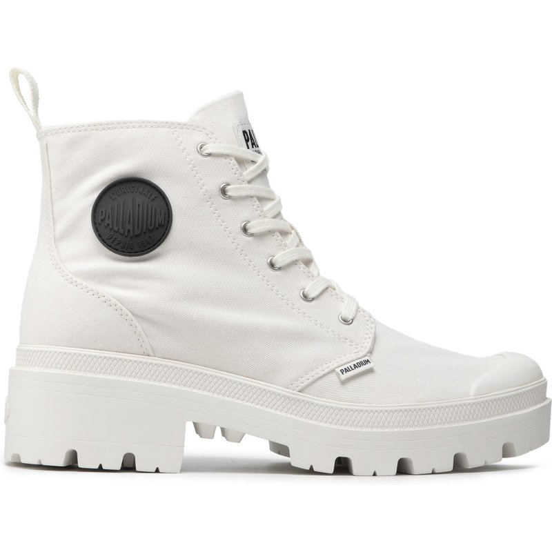 Schnürstiefeletten Palladium Pallabase Twill 96907-116-M Weiß