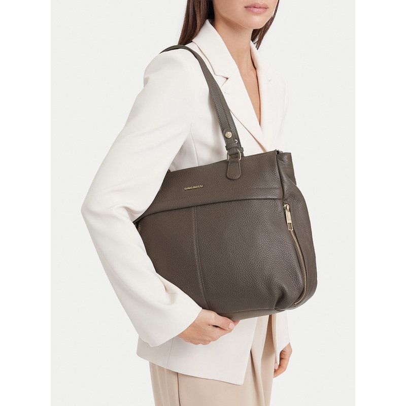 Handtasche GINO ROSSI EO-VINCA-LA321-2243-1 Dunkelbeige