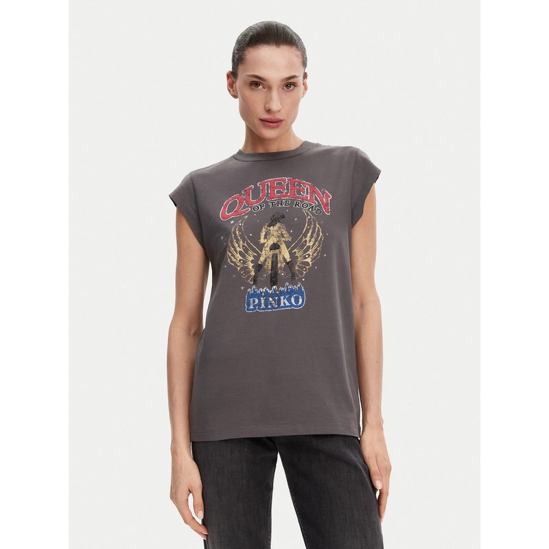 PINKO T-Shirt Marrakech 104603 A2DA Grau Regular Fit