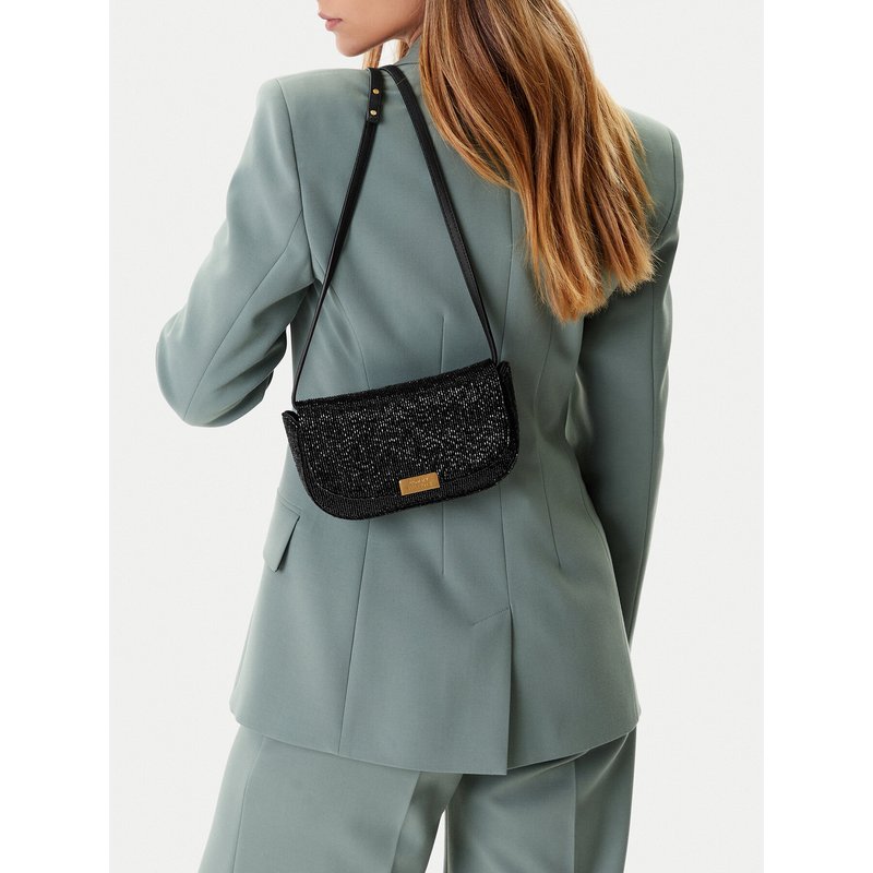 Handtasche Tommy Hilfiger Party Le Mini Crossover Beaded AW0AW17940 Schwarz