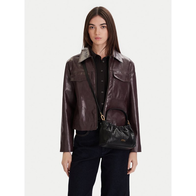 Handtasche Tommy Hilfiger Soft Leather Mini Crossover AW0AW18306 Schwarz