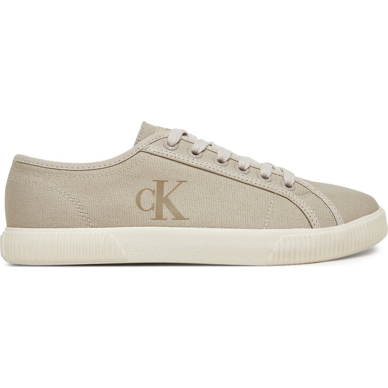 Sneakers aus Stoff Calvin Klein Jeans Ess Vulc Low Cv Mg Wn YW0YW01762 Beige