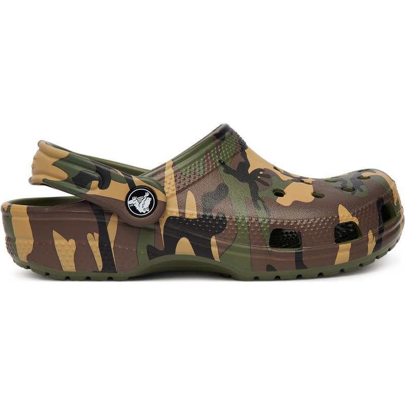 Pantoletten Crocs Classic Camouflage Clog 211879 Grün