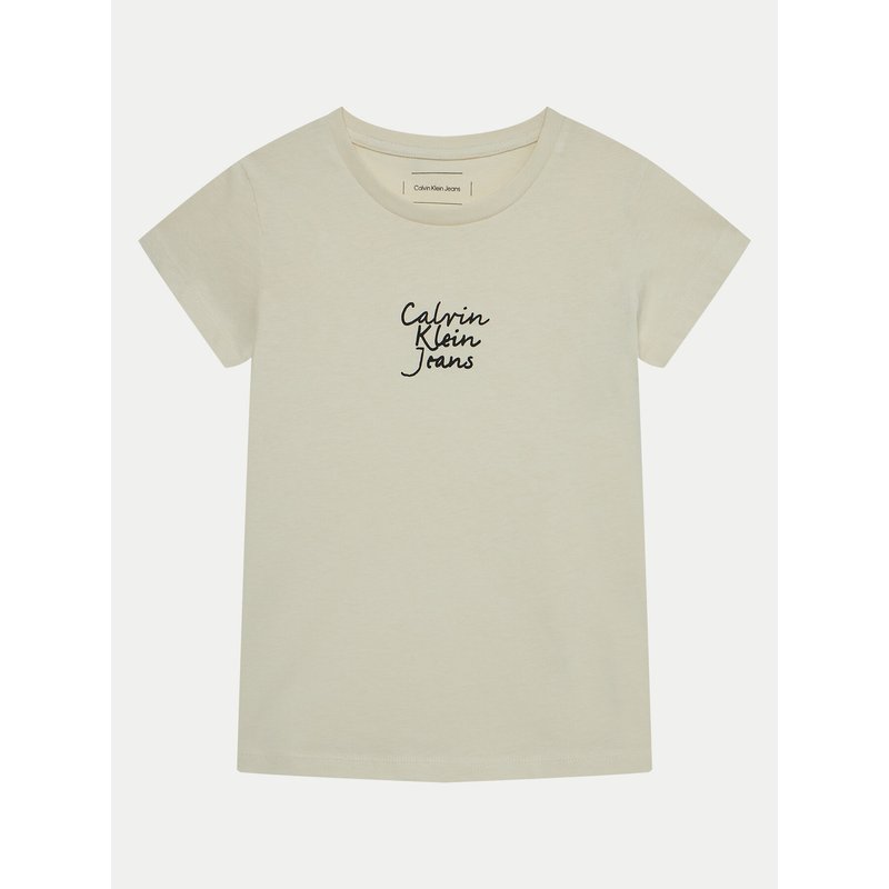 Calvin Klein Jeans T-Shirt IG0IG02805 Écru Slim Fit