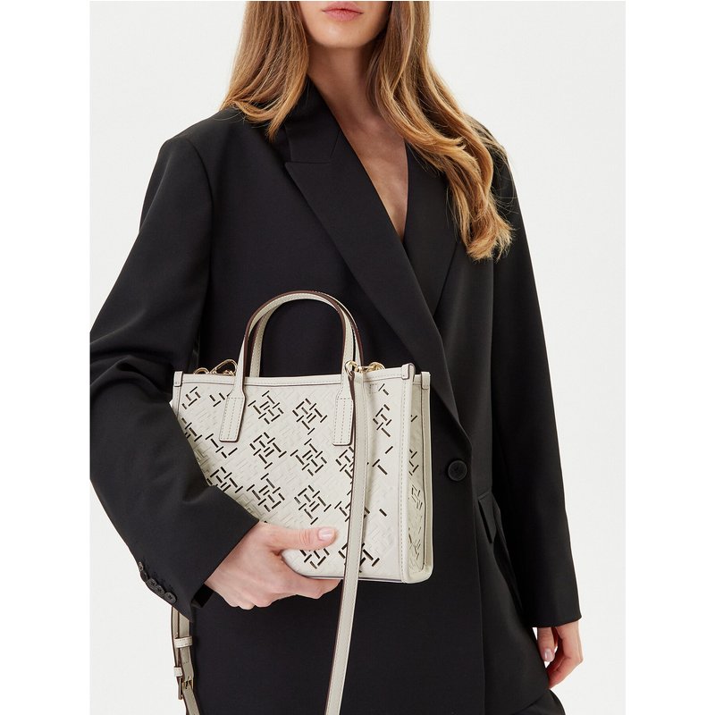 Handtasche Tommy Hilfiger Th City Mini AW0AW17500 Creme