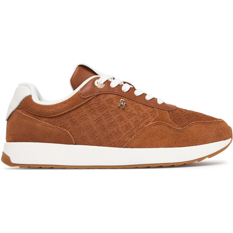 Sneakers Tommy Hilfiger Th Runner Suede Monogram FW0FW09620 Braun