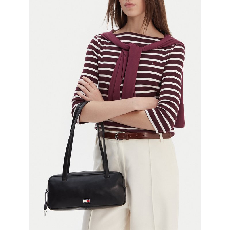 Handtasche Tommy Jeans Tjw City Shoulder Bag AW0AW18075 Schwarz