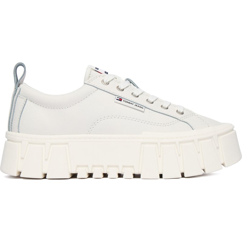 Sneakers Tommy Jeans Tjw Vulc Flatform Leather EN0EN03008 Weiß