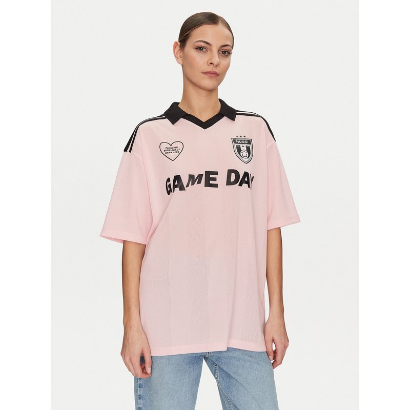 HUGO T-Shirt 50537456 Rosa Relaxed Fit