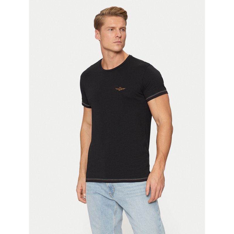 Aeronautica Militare T-Shirt AM1UTI003 Schwarz Regular Fit