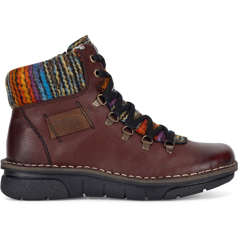 Schnürschuhe Rieker 73343-35 Dunkelrot