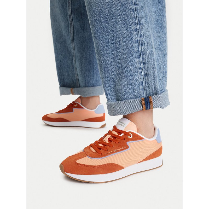 Sneakers Tommy Hilfiger Th Retro Runner Mix FW0FW09410 Orange