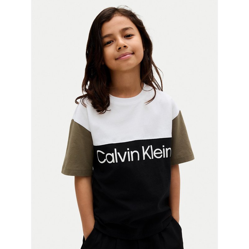 Calvin Klein Jeans T-Shirt Blocking IB0IB02528 D Schwarz Relaxed Fit