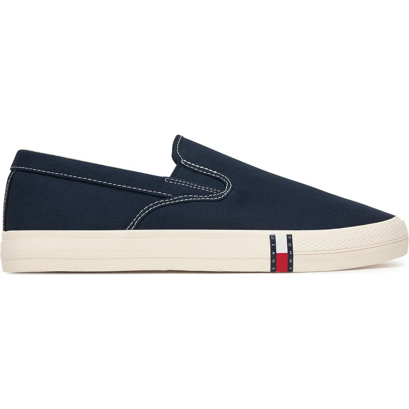 Sneakers aus Stoff Tommy Jeans Archive Vulc. Y2K Slip On EM0EM01675 Dunkelblau