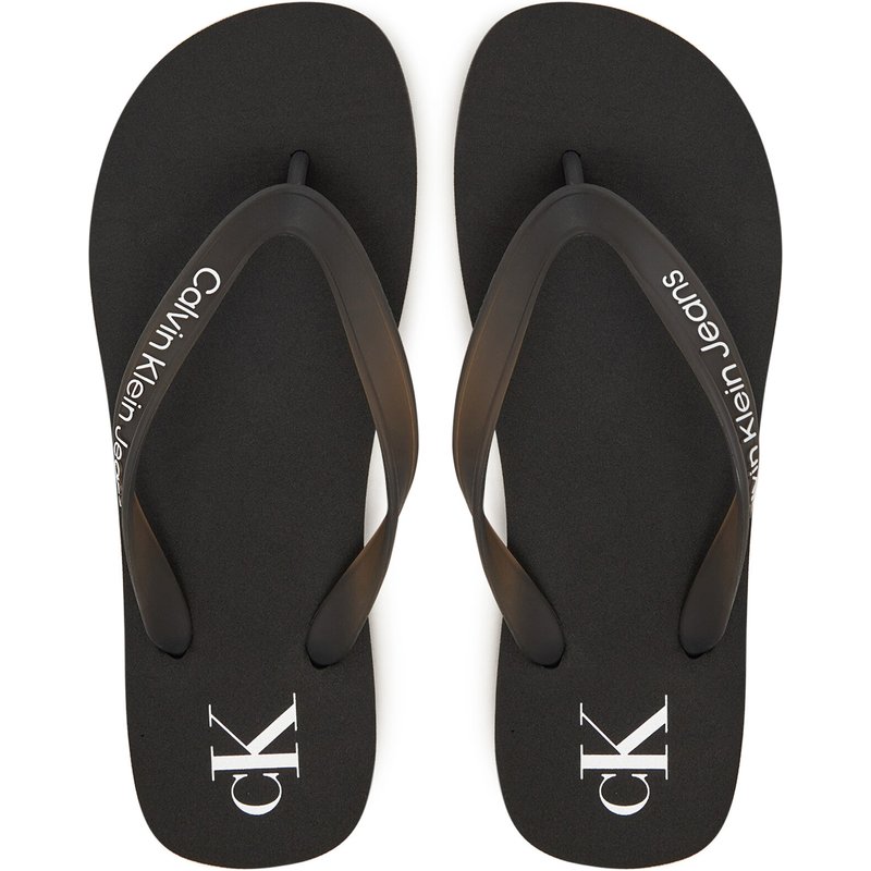 Zehentrenner Calvin Klein Jeans Beach Sandal Transparent Tpu YW0YW01829 Schwarz