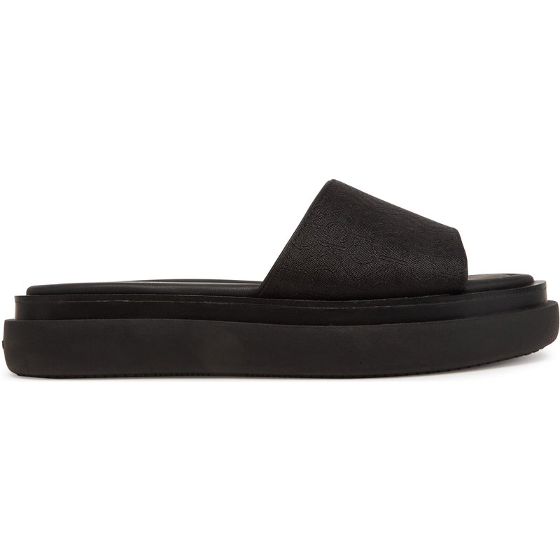 Pantoletten Calvin Klein Flatform Slide Jacq HW0HW02461 Schwarz