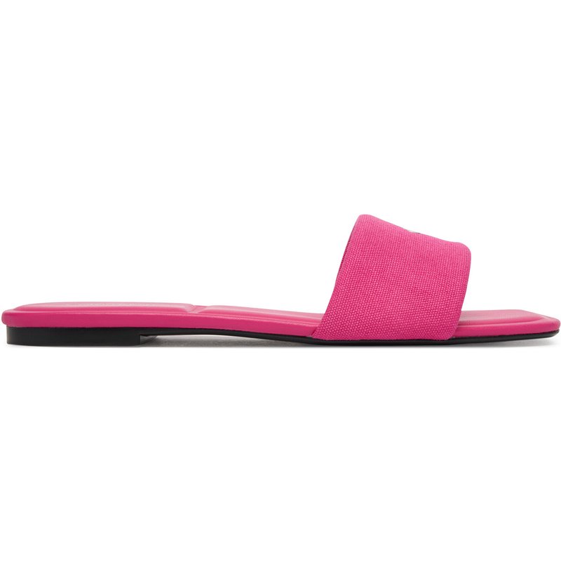 Pantoletten Calvin Klein Square Flat Sndl Canvas Hw HW0HW03129 Rosa