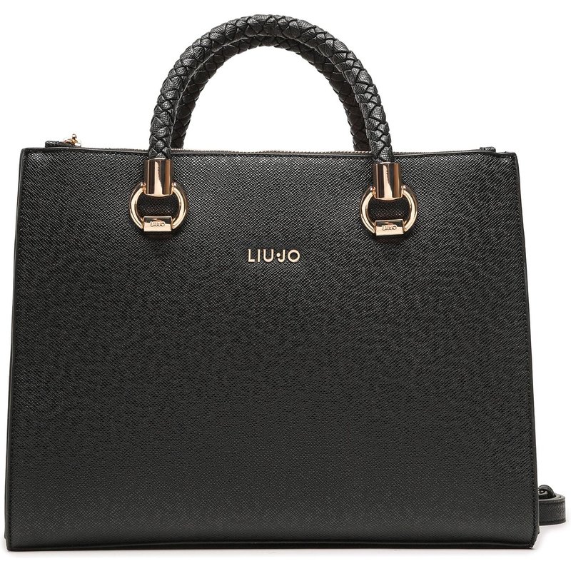 Handtasche Liu Jo M Satchel Double AXX010 E0087 Schwarz
