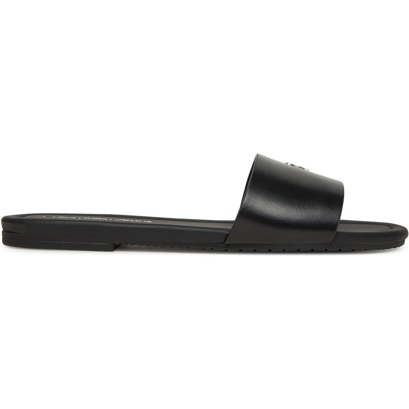 Pantoletten Calvin Klein Jeans Flat Sandal Slide Mg YW0YW01697 Schwarz