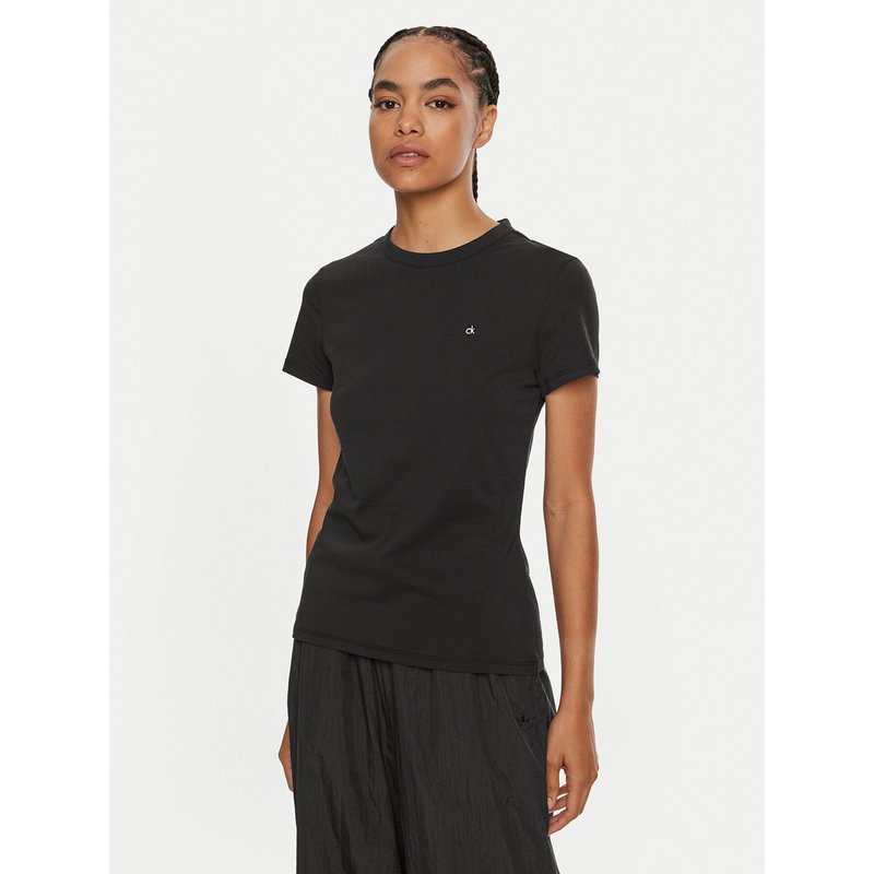 Calvin Klein T-Shirt Emb Graphic K20K208061 Schwarz Slim Fit