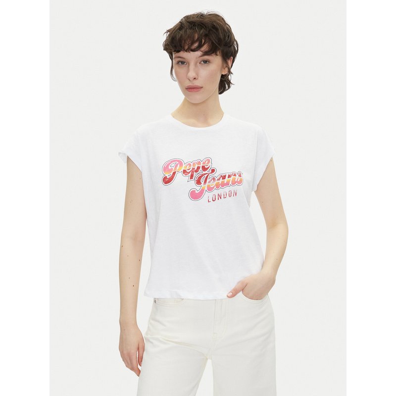 Pepe Jeans T-Shirt Rosalie PL506033 Weiß Regular Fit