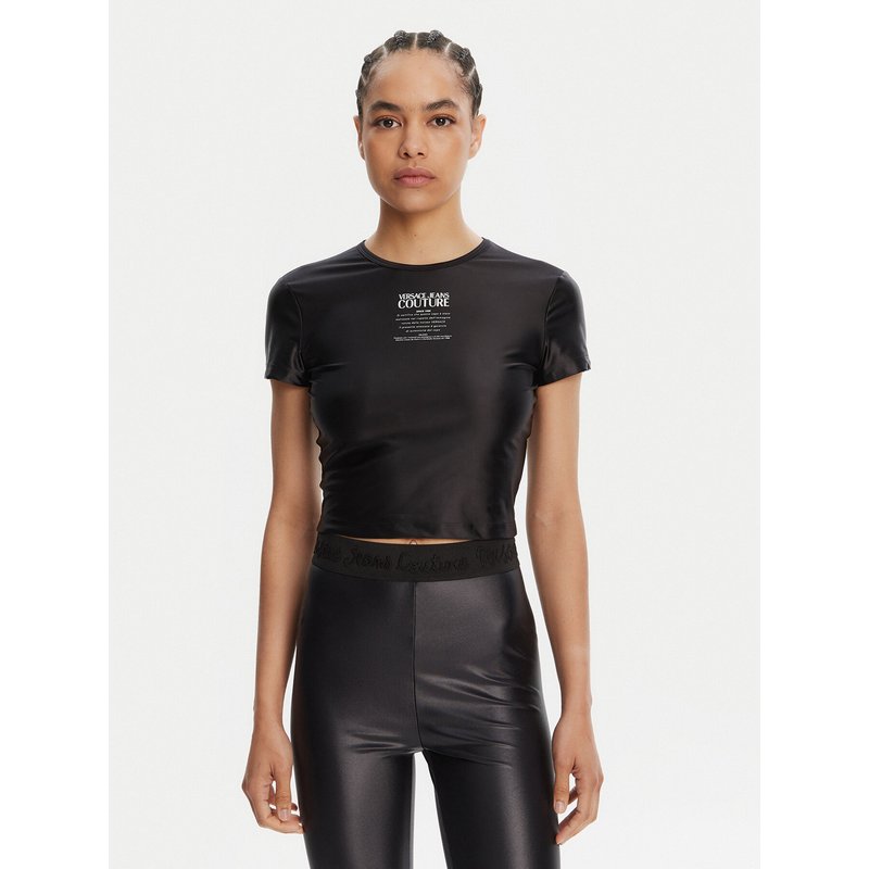 Versace Jeans Couture T-Shirt 78HAH6A2 Schwarz Slim Fit