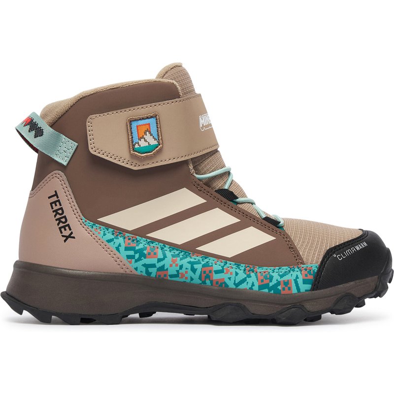 Trekkingschuhe adidas Minecraft Terrex Snow Cf Climawarm Winter Shoes Kids KJ6490 Dunkelbeige