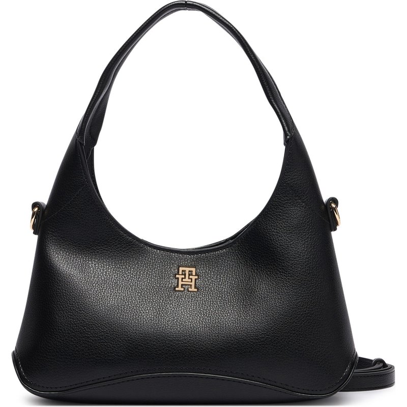 Handtasche Tommy Hilfiger Th Everyday Mini Hobo AW0AW19185 Schwarz