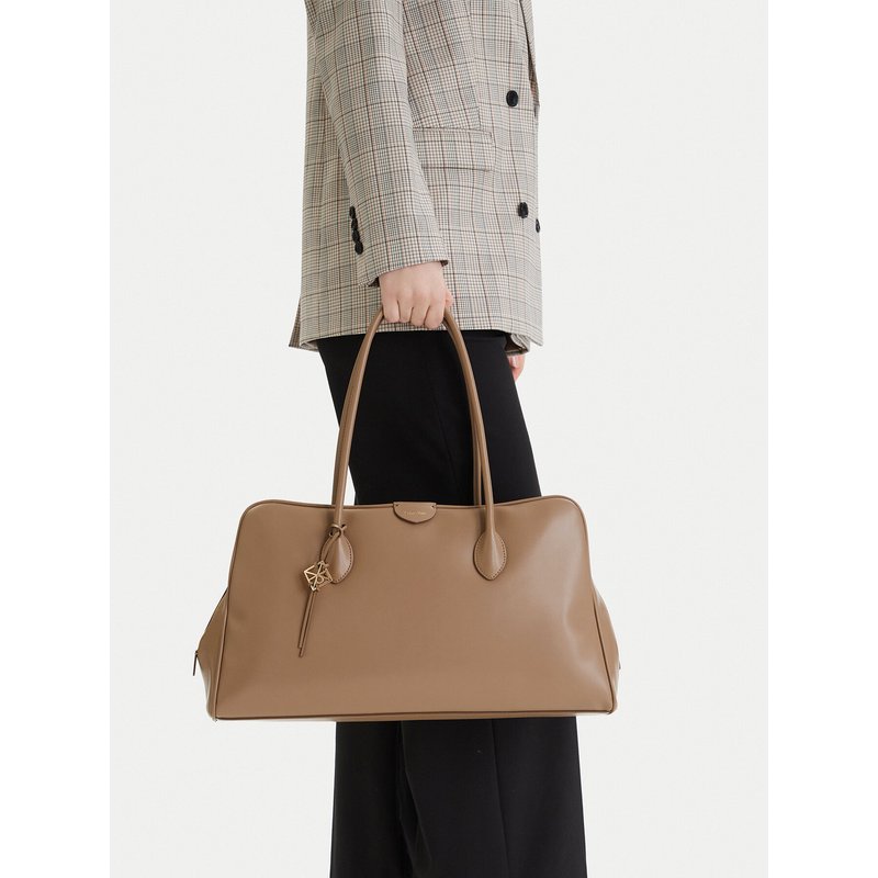 Handtasche Calvin Klein Emblem Trio Large Work Bag LV04F3368G Beige