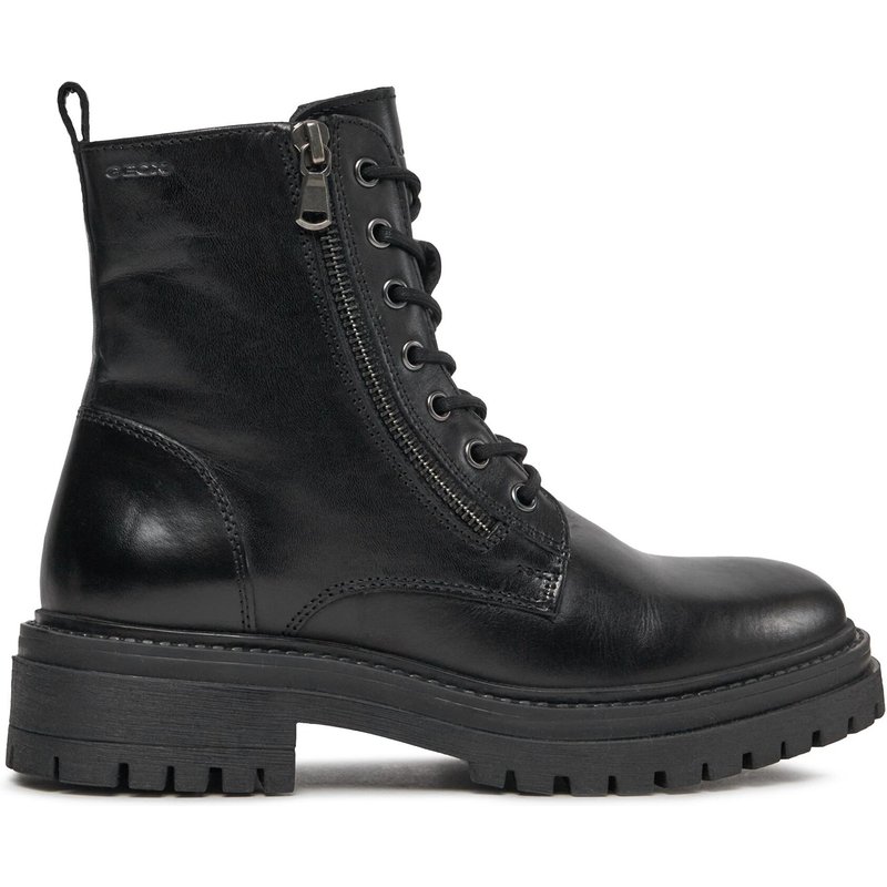 Schnürstiefeletten Geox D Iridea F D16HRF 00043 C9999 Schwarz