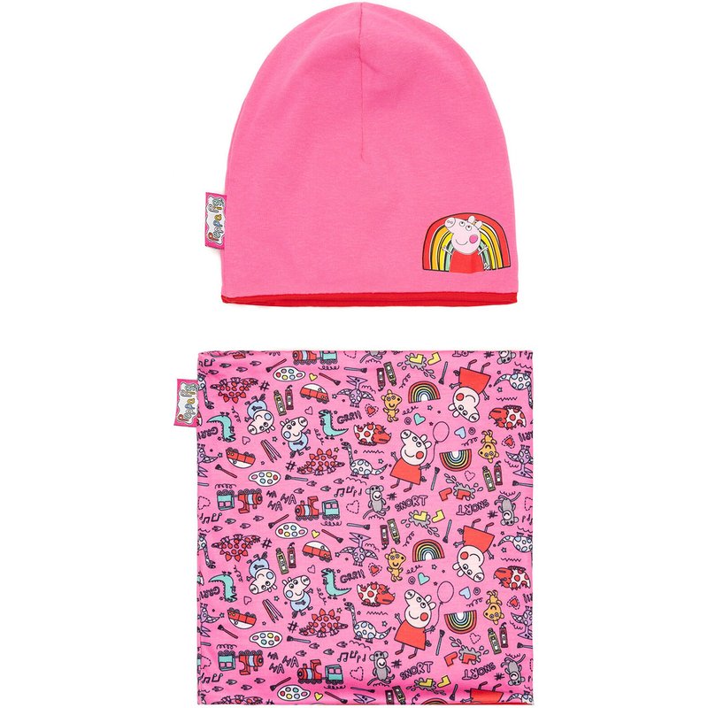 Set Mütze und Loop-Schal Peppa Pig ACCCS-AW24-112PP Rosa