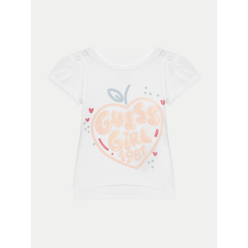 Guess T-Shirt A5GI01 K6YW4 Weiß Regular Fit