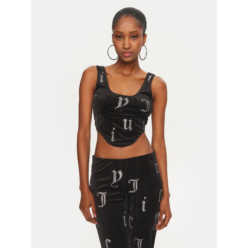 Juicy Couture Top Cait JCMCS224252 Schwarz Slim Fit