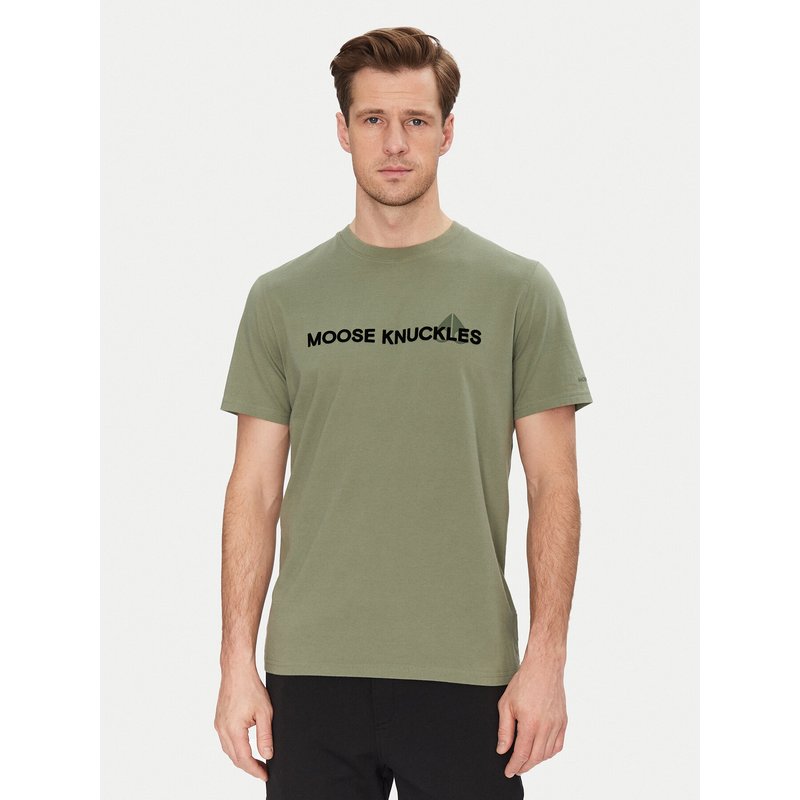 Moose Knuckles T-Shirt Conway M15MT760 Grün Regular Fit