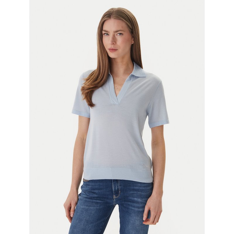Guess Poloshirt W6GR03 Z0583 Hellblau Regular Fit