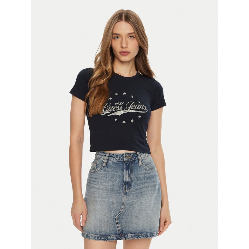 Guess Jeans T-Shirt W5RI59 J1314 Dunkelblau Regular Fit