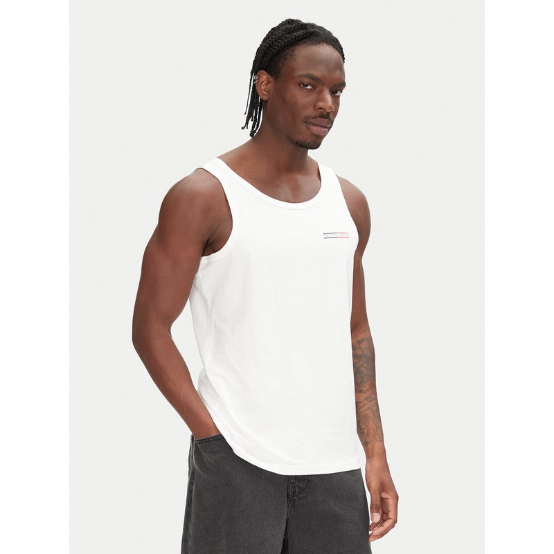 Tommy Jeans Tank-Top Entry Graphic DM0DM20790 Écru Slim Fit