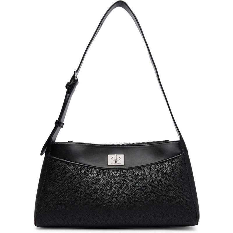 Handtasche Calvin Klein Mix Media Shoulder Bag LV04F3886G Schwarz