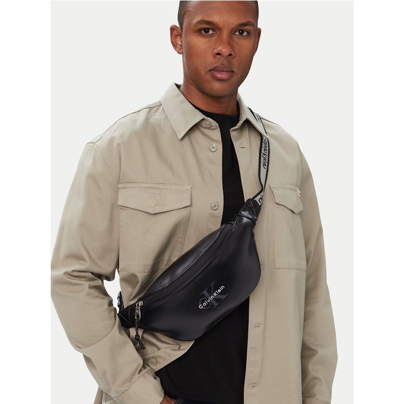 Gürteltasche Calvin Klein Bold Logo Webbing Waistbag LV04D3630G Schwarz
