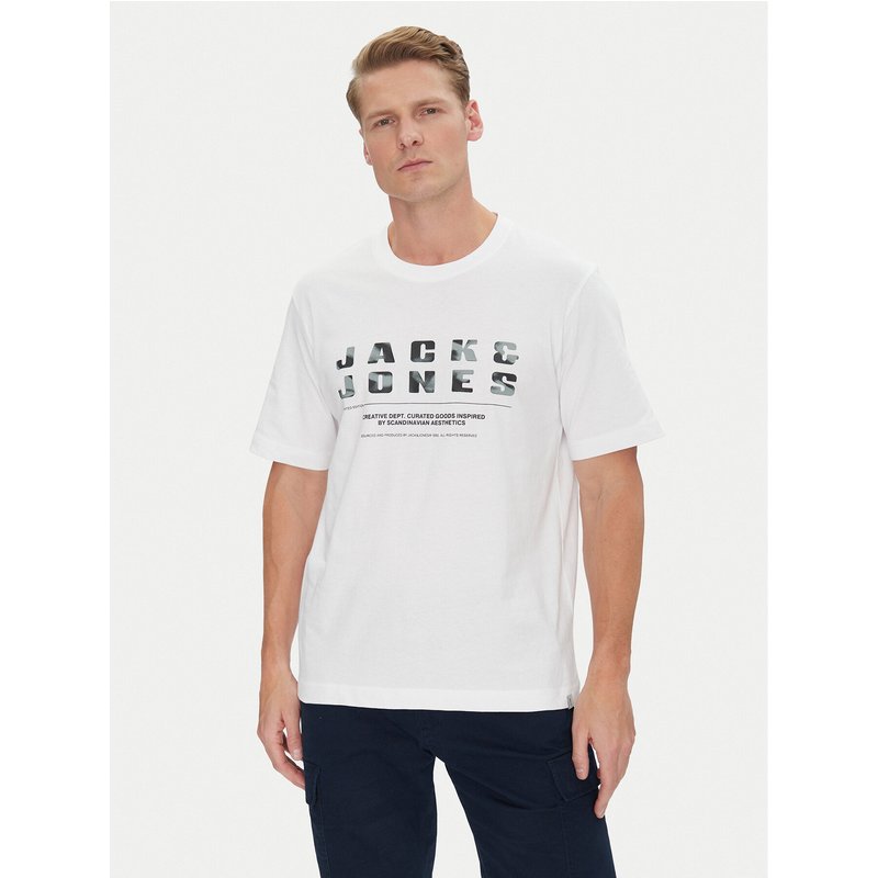 Jack & Jones T-Shirt Recharge 12274716 Weiß Relaxed Fit