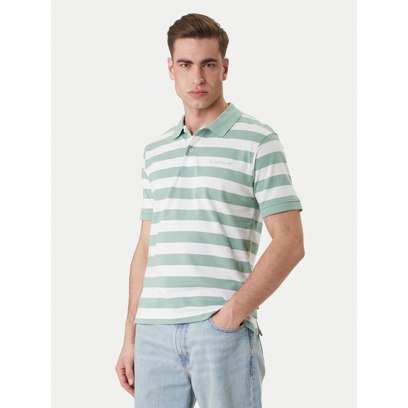 Guess Jeans Poloshirt M6GP00 KCOT1 Grün Regular Fit