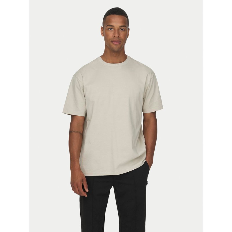 Only & Sons T-Shirt Fred 22022532 Beige Relaxed Fit