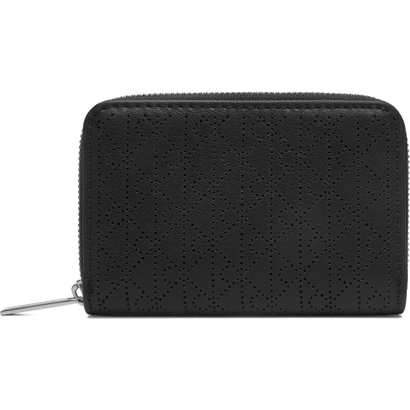 Geldbörse Calvin Klein Emblem Aop Perfor Sm Zip Around LV04F1152G Schwarz