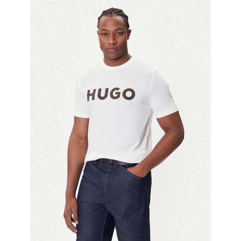 HUGO T-Shirt Dulivio 50542737 Weiß Regular Fit