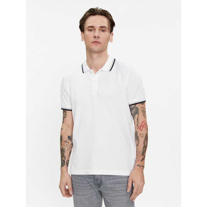 Geox Poloshirt M4510Q T2649 F1492 Weiß Regular Fit